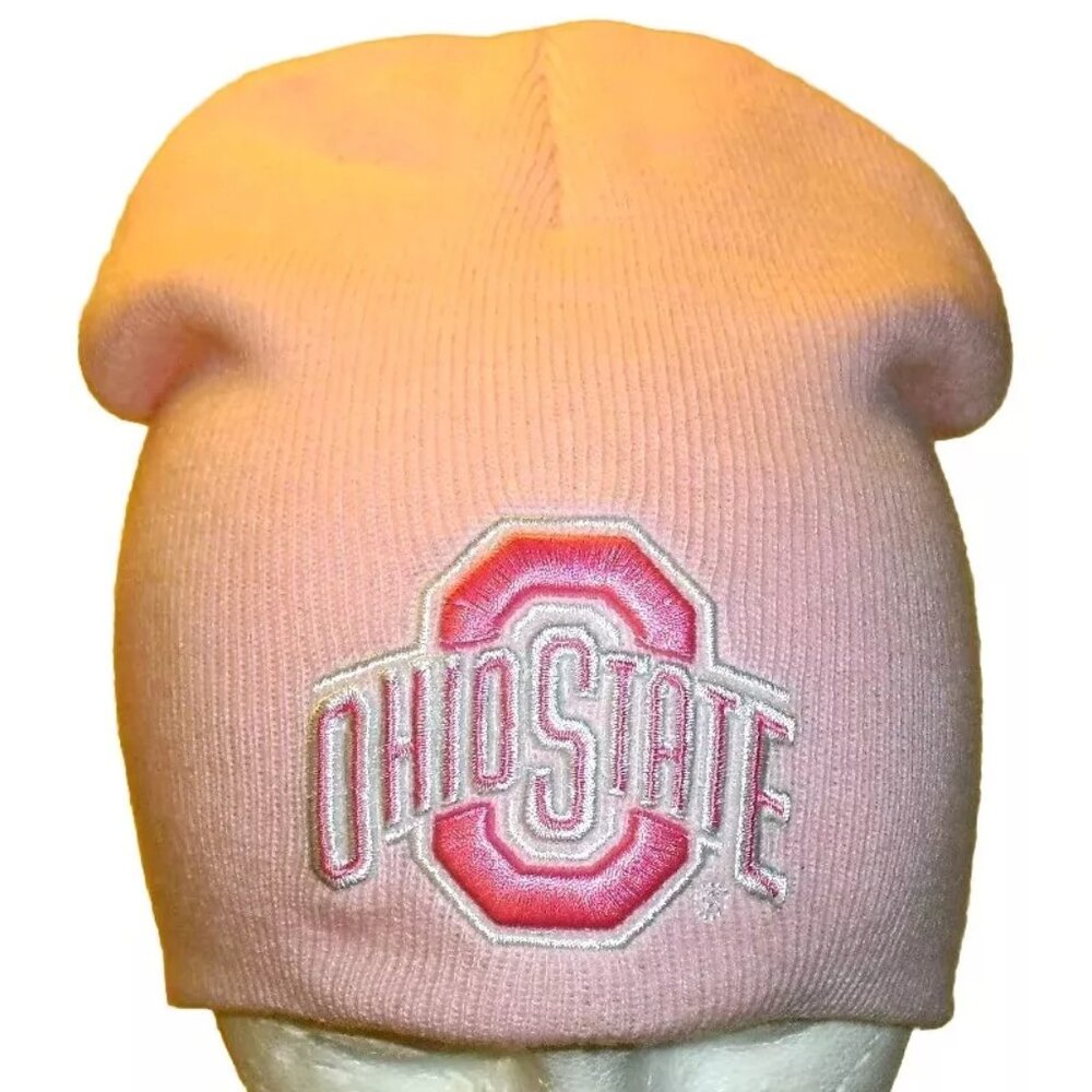 Ohio State Buckeyes University Womens Girls Pink Winter Hat Beanie cap New Ncaa